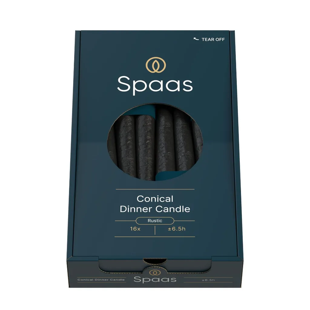 Conische Dinerkaars Kaars Zwart - 0633259.018_2.webp