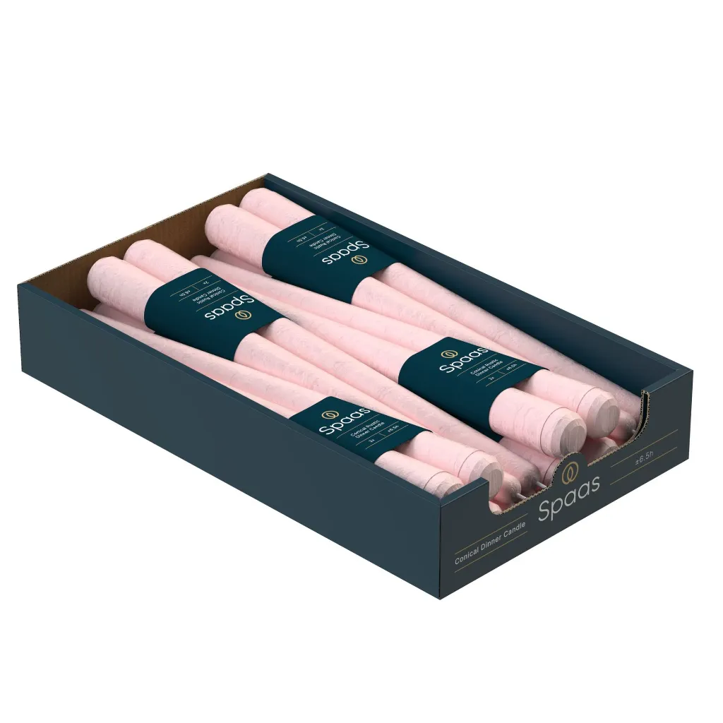 Conische Dinerkaars Kaars Roze - 0633259.801_8.webp