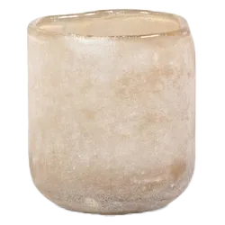 [DEK-DCGI748C] Theelichthouder Frosted Champagne L