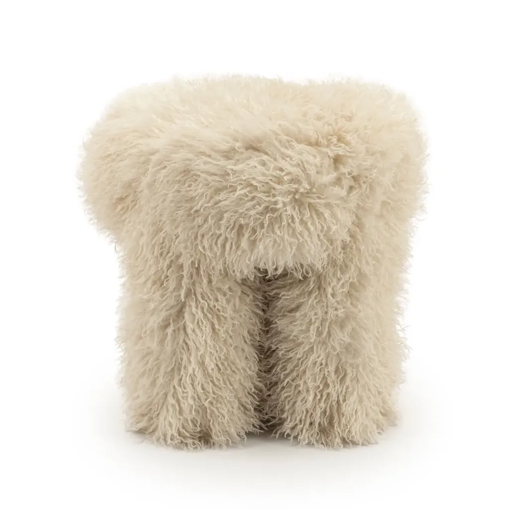 [BYB-250237] Doodly Pouf Beige