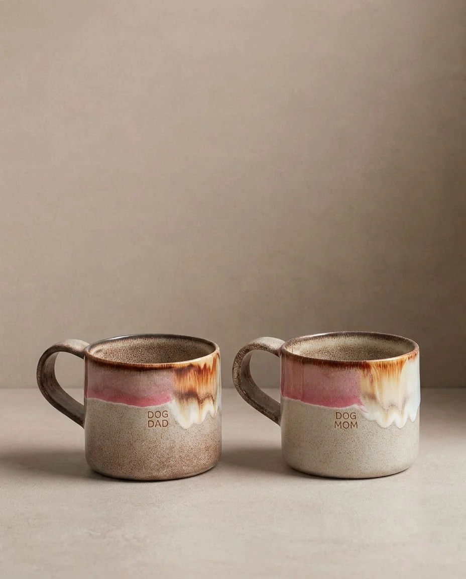 Melting Ice Cream Dog Mom & Dad Mok Set
